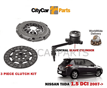 NISSAN TIIDA 1461cc K9K 1.5 DCI 2007 ONWARDS NEW CLUTCH KIT WITH SLAVE CYLINDER