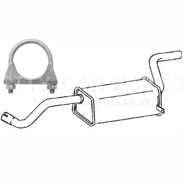 Renault Clio 1.2 & 1.5 Grand Modus Petrol and Disel Rear Exhaust Silencer Rear Back Box