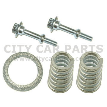 Renault Clio Petrol 1.2 Front Down Pipe Fitting Kit Bolts, Springs, Gasket