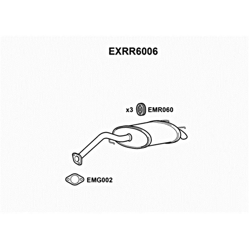 EEC Rear Exhaust Silencer Back Box For Toyota Prius Hatchback 1.5 03-09 – EXTY6166
