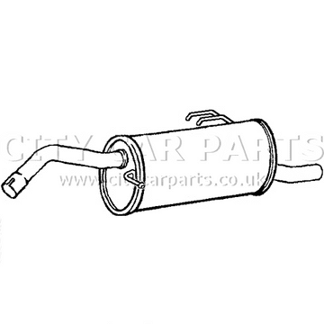 Smart Forfour 1.1 & 1.3 Models 2004 To 2007 Rear Exhaust Rear Silencer Box