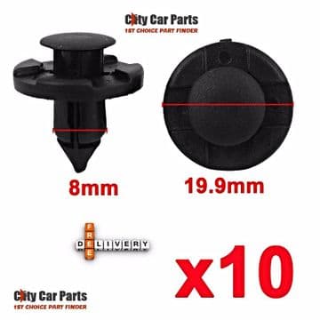 Strong Upgrade Plastic Trim Clip Fastener 8mm Bumper Grills Side Skirts Nissan