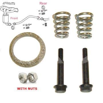 Suzuki Swift AZ 1.2 Rear Down Pipe Exhaust Fitting Kit Bolts, Springs, Gasket