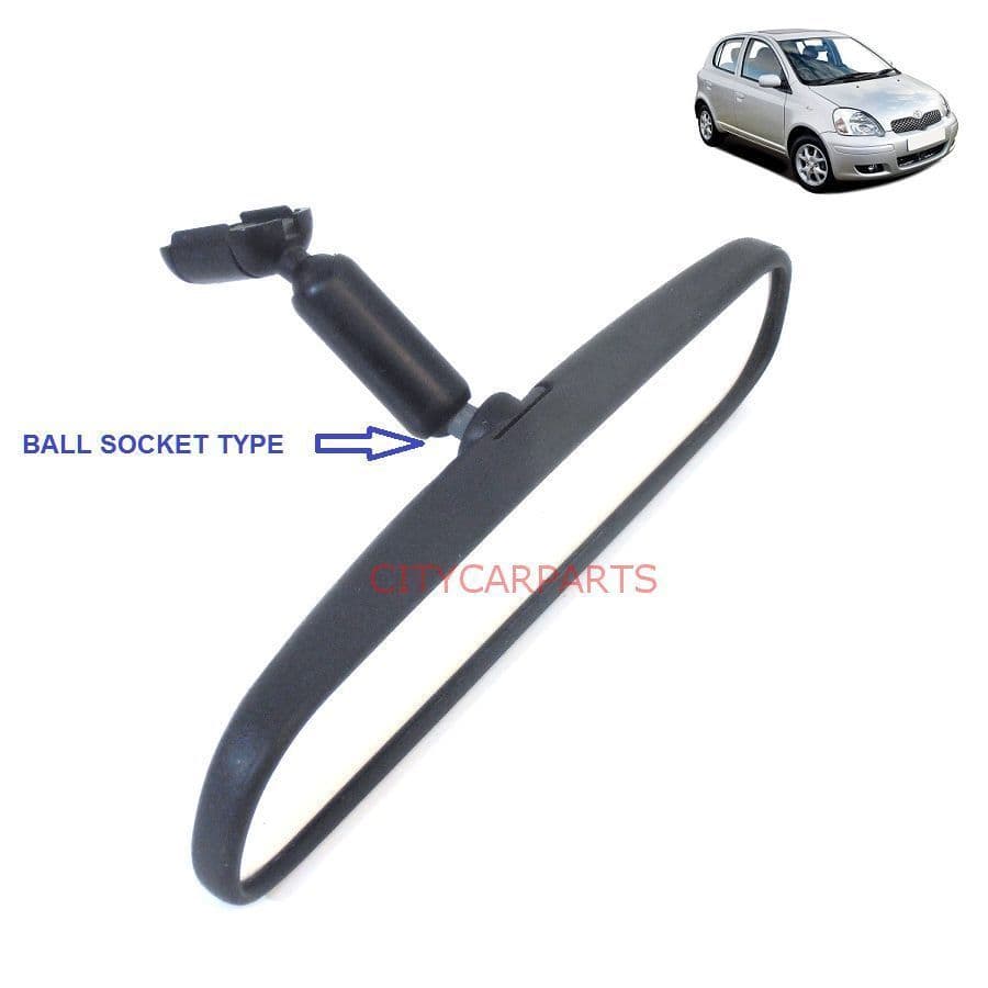 TOYOTA YARIS MK1 MODELS 1999 TO 2005 INTERIOR REAR VIEW MIRROR BALL