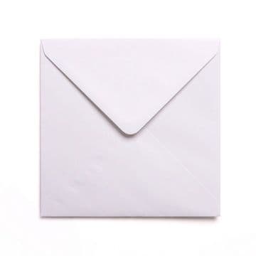 5 x 5 White Envelope Diamond Flap Gummed 100GSM - 50 Envelopes