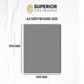 A2 Greyboard 0.5mm Thick Backing Card Sheets, 500 Micron