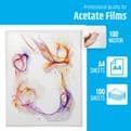 A4 Inkjet Acetate Sheets, Printable OHP Film, Transparent, 100 Micron