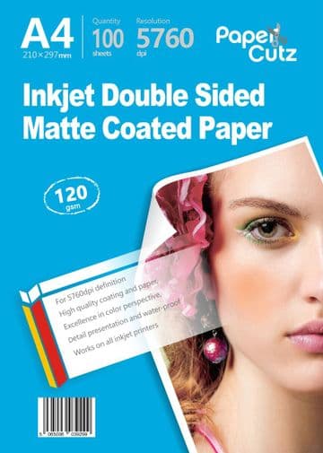 A4 Inkjet Matte 120GSM Photo Paper Double Side - 50 Sheets