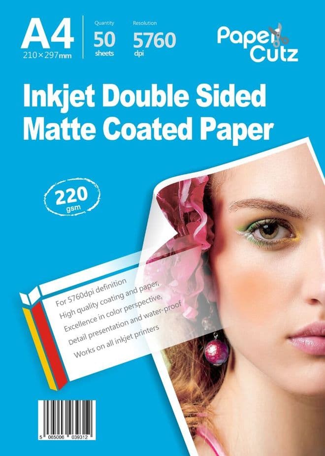 A4 Inkjet Matte 220GSM Photo Paper Double Side - 50 Sheets