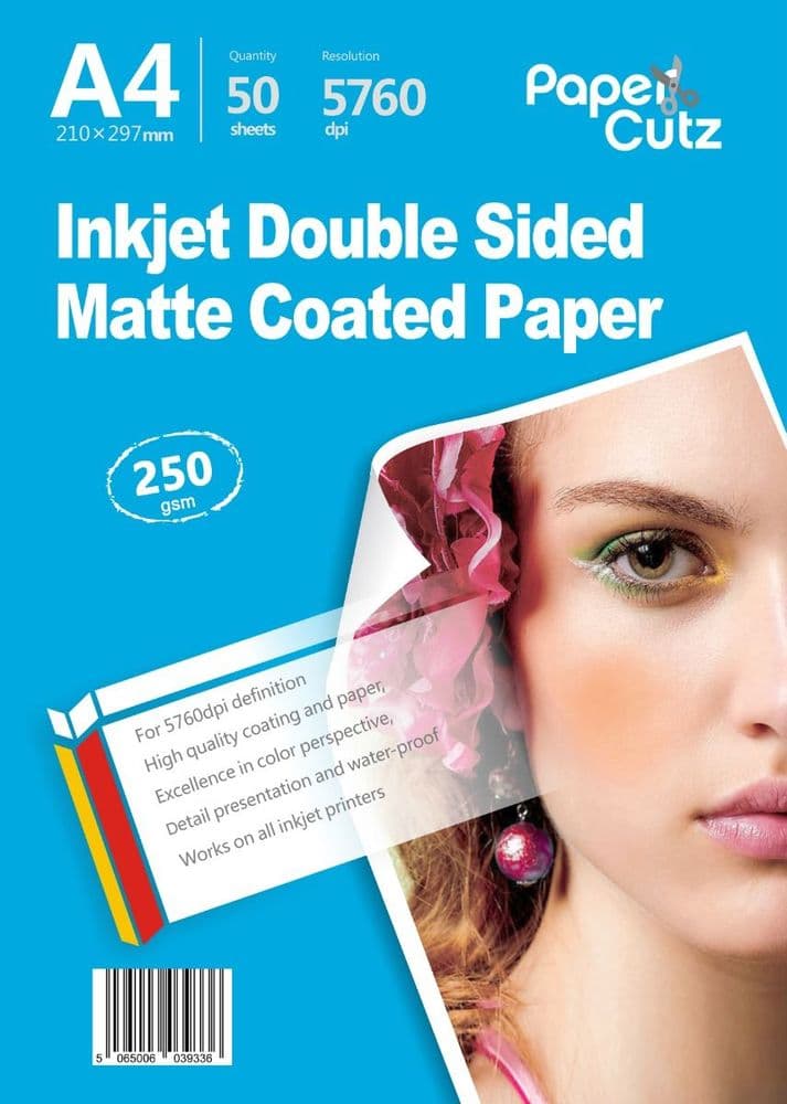 A4 Inkjet Matte 250GSM Photo Paper Double Side - 50 Sheets