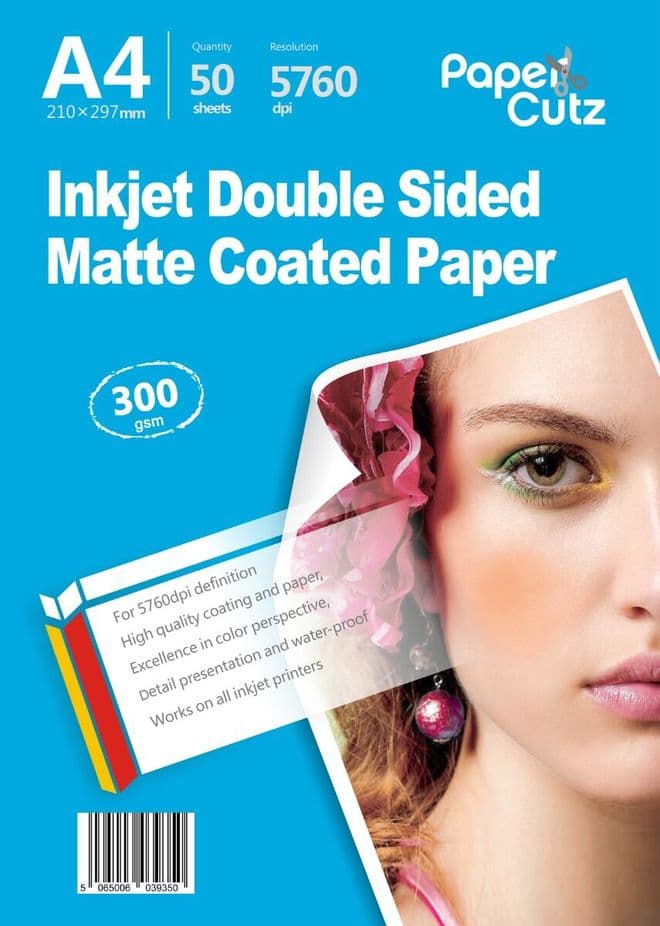 A4 Inkjet Matte 300GSM Photo Paper Double Side - 50 Sheets