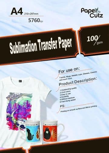 A4 Inkjet Sublimation Transfer Paper Heat Press Print T-shirt x50