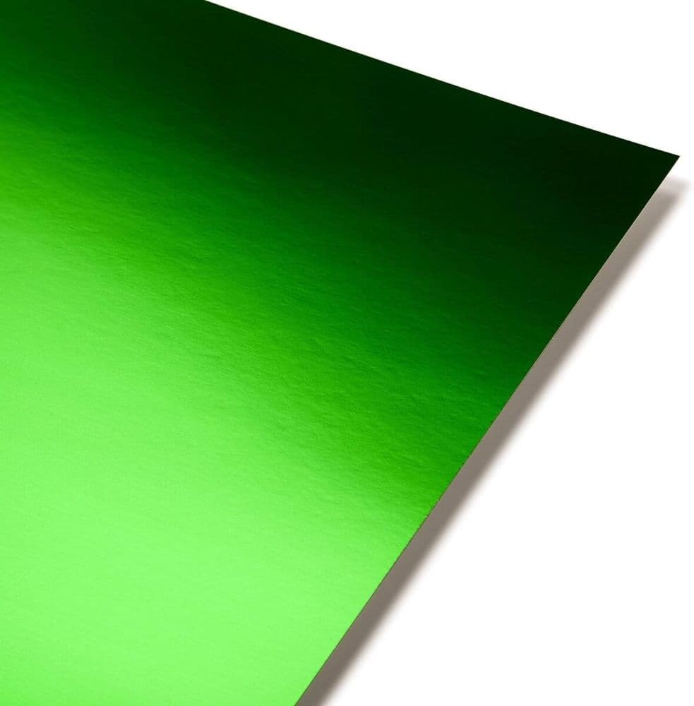 A4 Mirror Card Green Shiny Crafts Reflective 280GSM - 10 Sheets