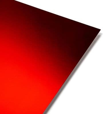 A4 Red Mirror Card Shiny Crafts Reflective 280GSM - 10 Sheets