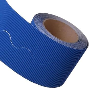 Azure Border Roll Cardboard Corrugated Scalloped Edge - 1 Roll