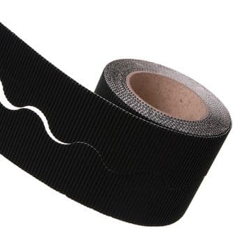 Black Border Roll Cardboard Corrugated Scalloped Edge -1 Roll