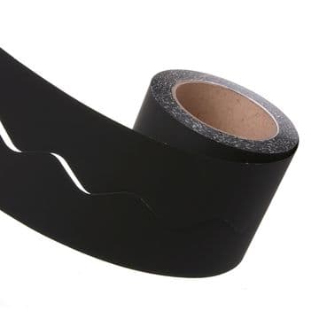 Black Bordette Scalloped Paper Roll - 1 Roll
