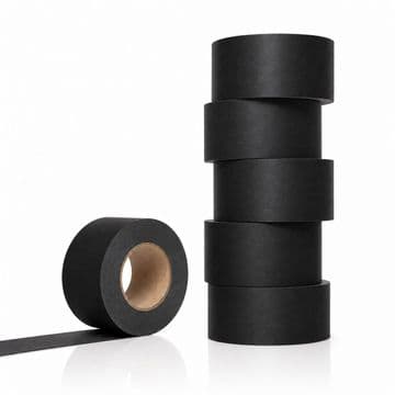 Black Plain Edge Border Roll 48mm x 50M Pack of 6