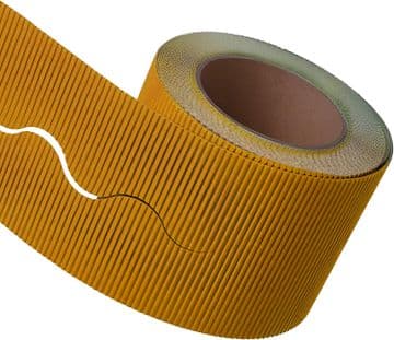 Buttercup Border Roll Cardboard Corrugated Scalloped Edge - 1 Roll