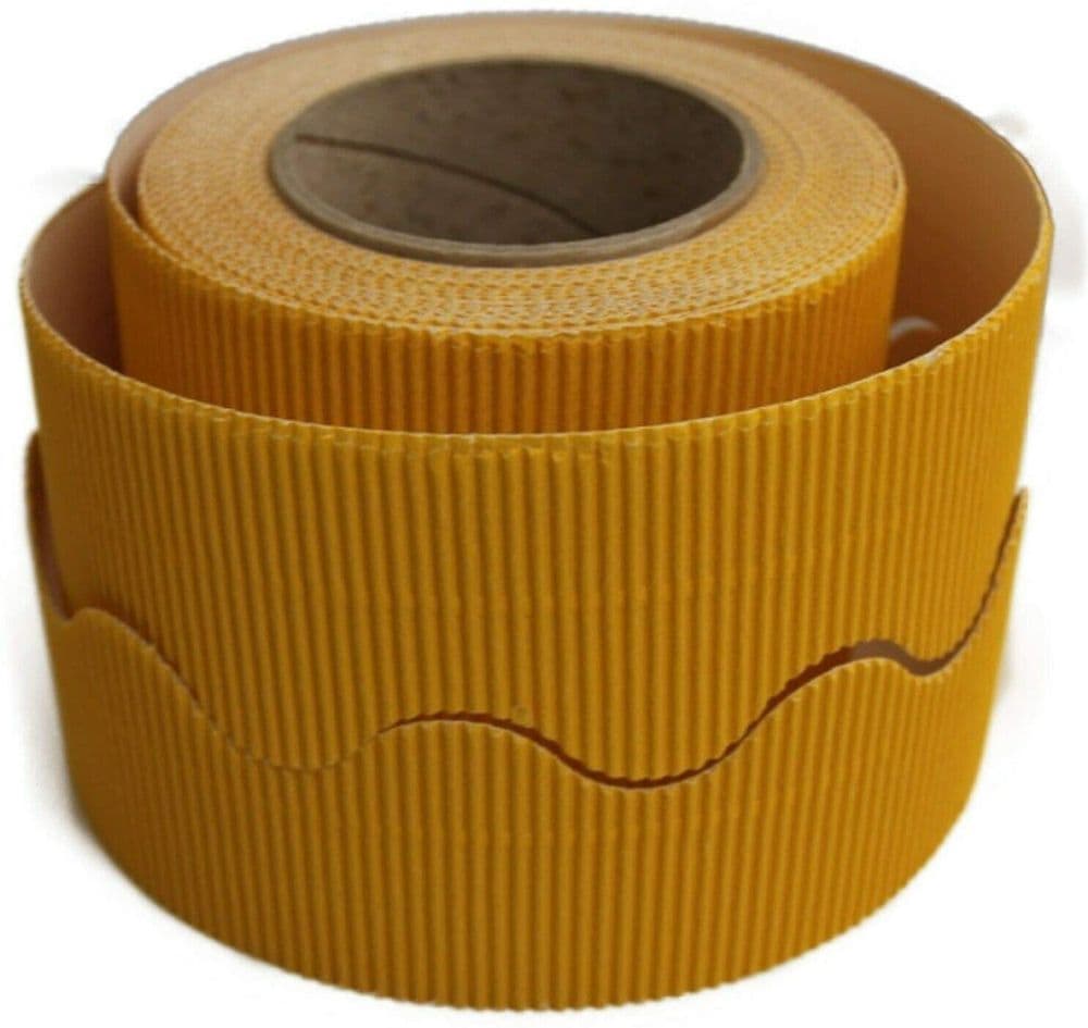 Buttercup Border Roll Cardboard Corrugated Scalloped Edge - 1 Roll