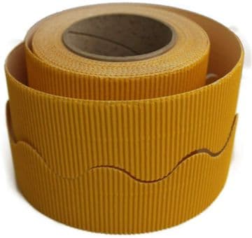 Buttercup Border Roll Cardboard Corrugated Scalloped Edge - 1 Roll