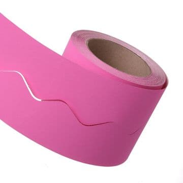 Candy Pink Bordette Scalloped Paper Roll - 1 Roll