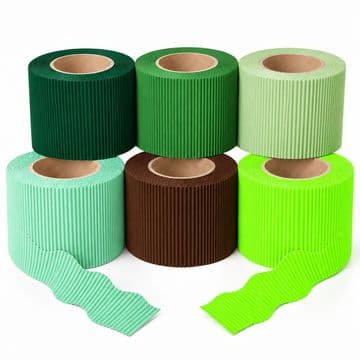Garden Greens Emerald Green, Leaf Green, Pale Green, Peppermint Green, Chocolate Brown, Neon Green