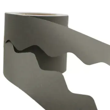 Grey Bordette Scalloped Paper Roll - 1 Roll