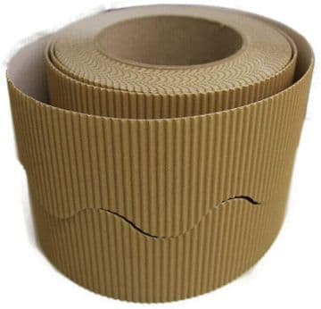 Hessian Border Roll Cardboard Corrugated Scalloped Edge -1 Roll