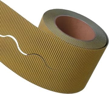 Hessian Border Roll Cardboard Corrugated Scalloped Edge -1 Roll