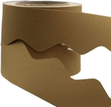 Hessian Brown Bordette Scalloped Paper Roll - 1 Roll