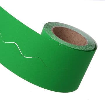 Leaf Green Bordette Scalloped Paper Roll - 1 Roll