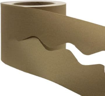 Mocha Brown Bordette Scalloped Paper Roll - 1 Roll