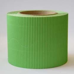Pale Green Border Roll  Cardboard Corrugated Scalloped Edge - 1 Roll