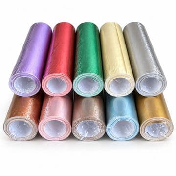 Pearlescent Paper Rolls, Assorted Colours 700mm x 4m Box of 10