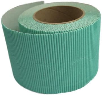 Peppermint Green Border Roll Cardboard Corrugated Scalloped Edge - 1 Roll