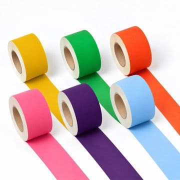 Rainbow Brights Classroom Border Rolls – 48mm × 50m – Pack of 6