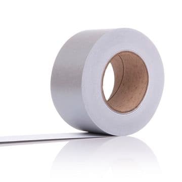 Silver Plain Edge Border Roll 48mm x 50M - 1 Roll