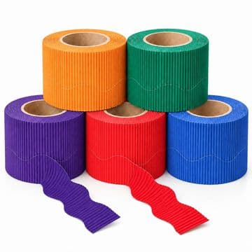 Warm Pack Cardboard Corrugated Border Scalloped Edge - 5 Rolls