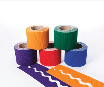 Warm Pack Cardboard Corrugated Border Scalloped Edge - 5 Rolls