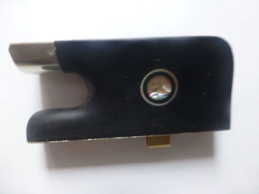 CELLO BOW EBONY FROG FINE QUALITY PEARL SLIDE AND EYES UK SELLER