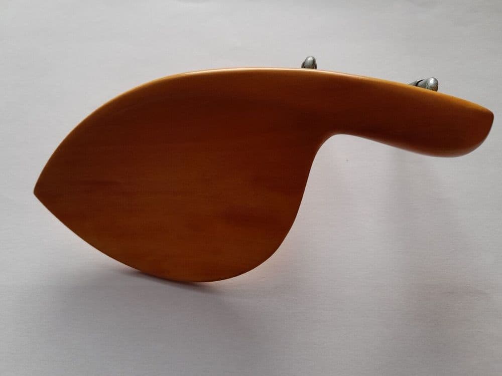 LEFTHANDED BOXWOOD VIOLIN CHIN REST GUARNERI MODEL WITH CORKED CLAMP 4/4