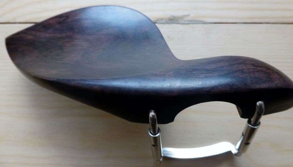 NATURAL EBONY VIOLIN CHIN REST WITH CLAMP NEW 4/4 UK SELLER
