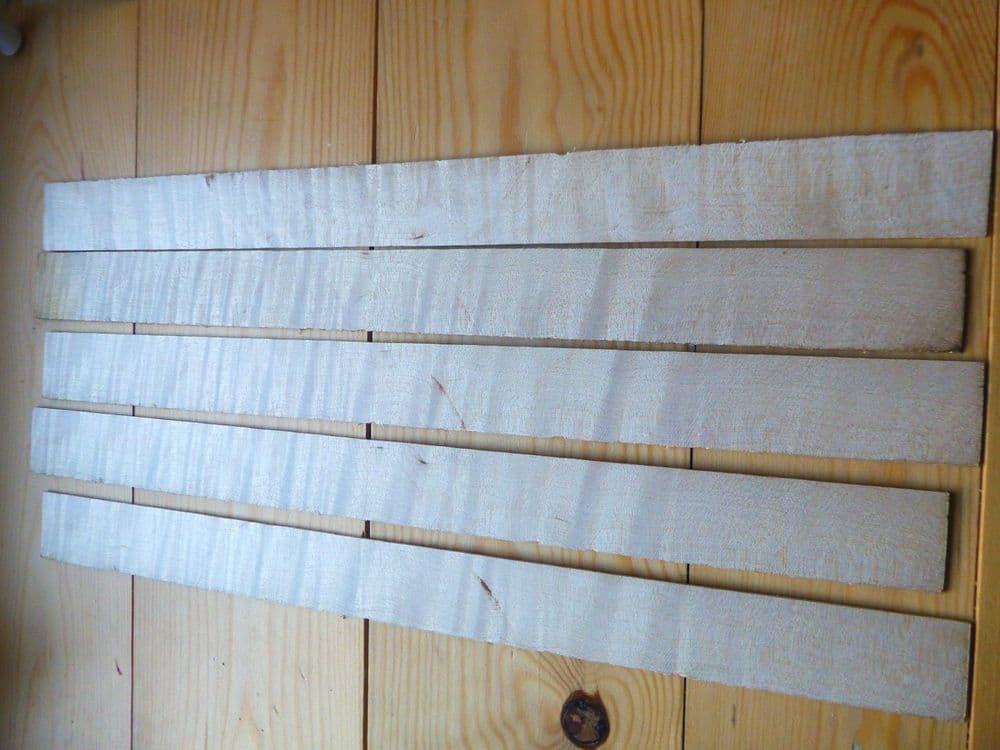 VIOLIN RIBS SET OF 5 FINE AGED FLAMED MAPLE CRAFTED TO SIZE UK SELLER