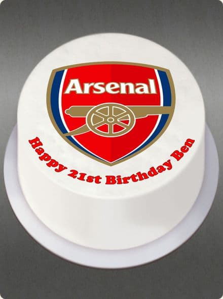 Arsenal (White Background) Edible Cake Topper