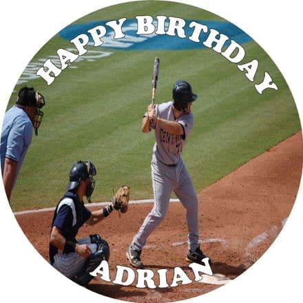 Baseball Theme Edible Cake Topper