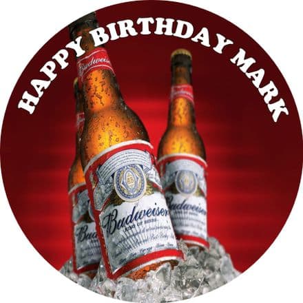Budweiser Edible Cake Topper