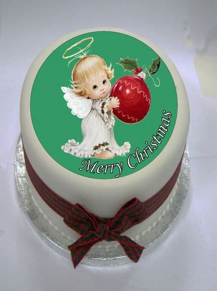 Christmas Angel Edible Cake Topper