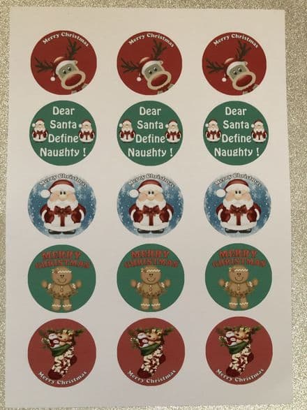 Christmas Mix (option 1) Cupcake Toppers