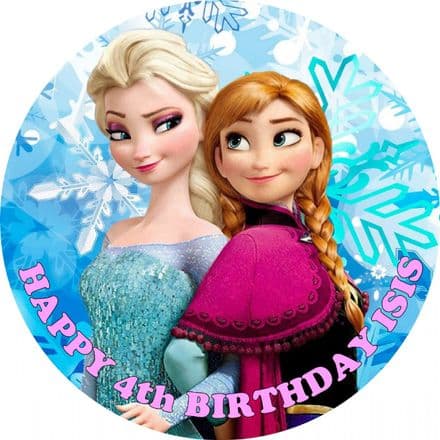 Disney Frozen Elsa & Anna Edible Cake Topper
